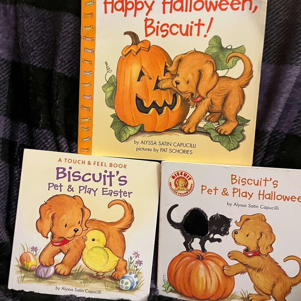 Biscuits Easter and Halloween Book Bundle 2 Board books and 1 Paperback 3 books